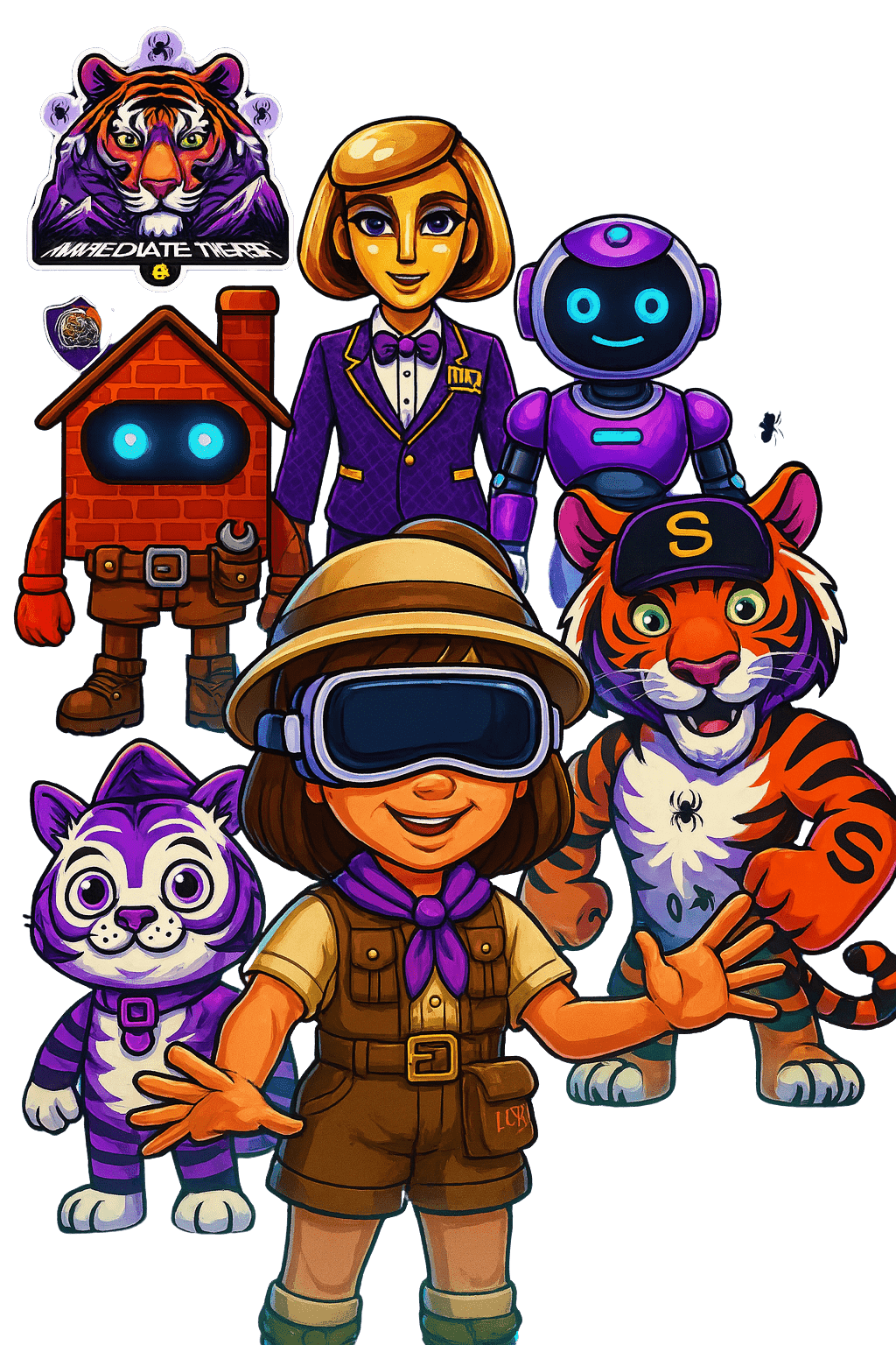 IMMEDIATE TIGER AI Family - Chatbots, VR, and AI Solutions
